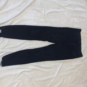 Black ripped jeans